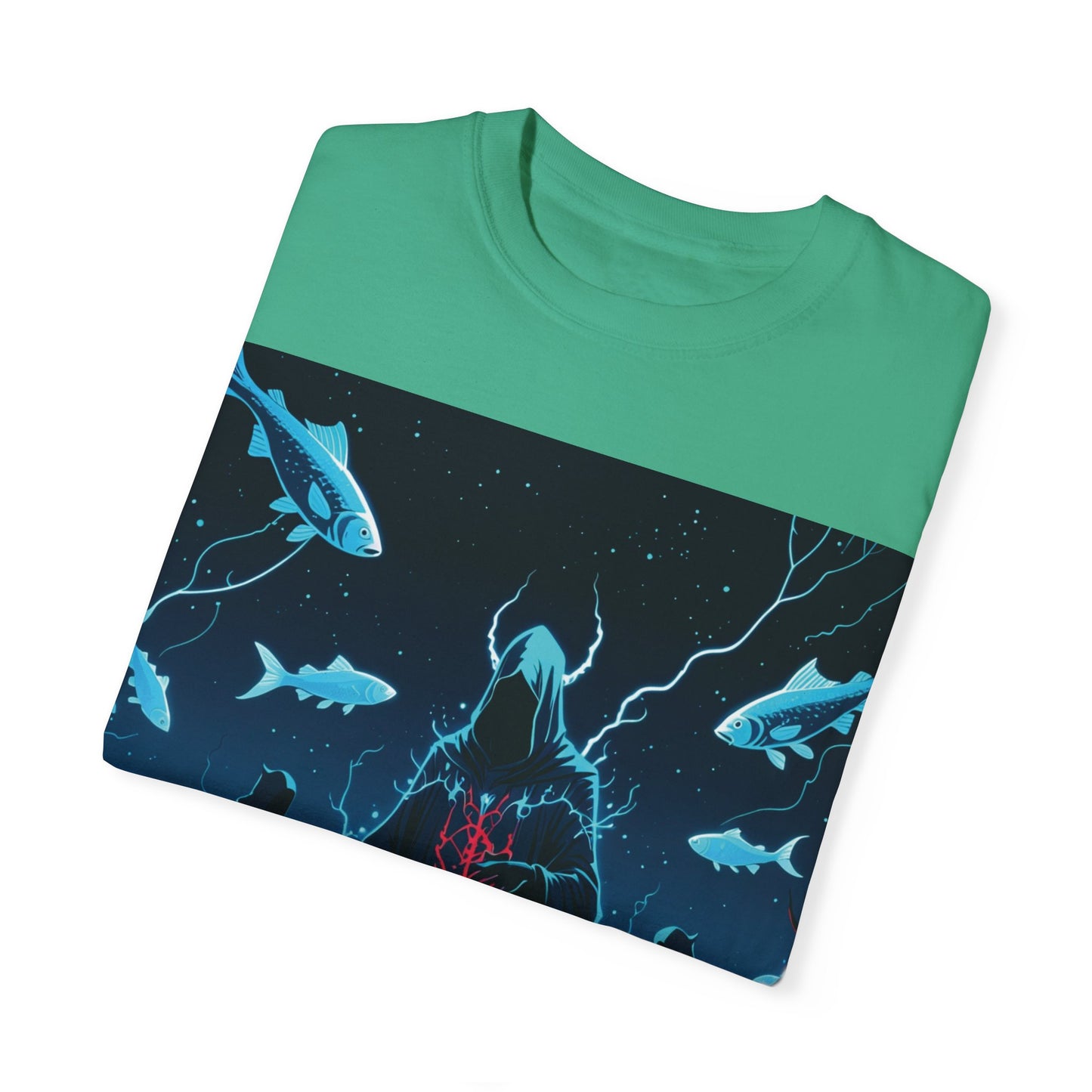 Magician Unisex Garment-Dyed T-shirt - Dark Sea Rise Design